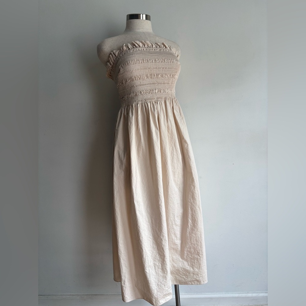 H&M Strapless Cream Dress